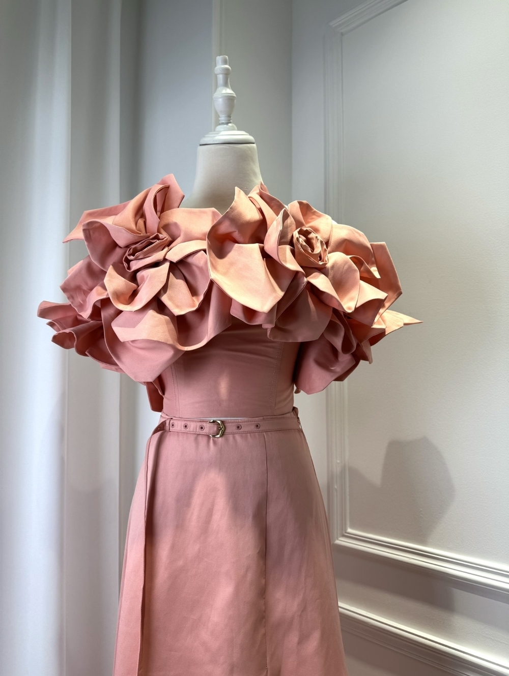 Aje Etta Off-the-shoulder Floral-appliquéd Taffeta Crop Top - Picture 10 of 12